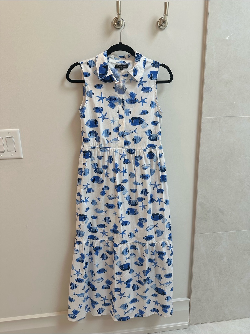 NWT Rachel Zoe Blue Fish Dress